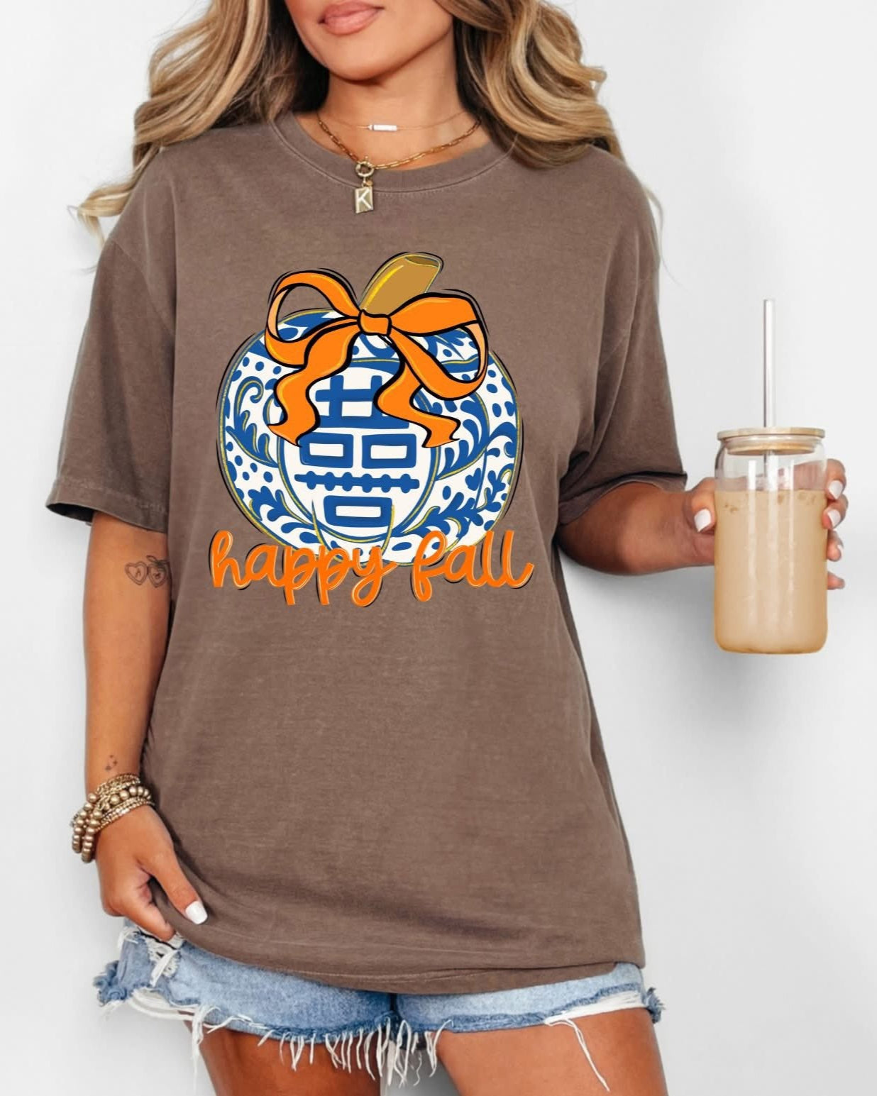 Chinoiserie Pumpkin “Happy Fall” Tee