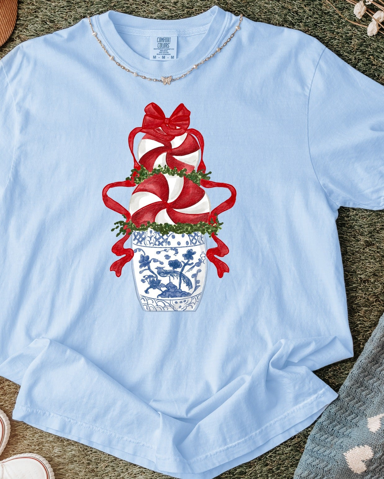 Chinoiserie Christmas Topiary Tee