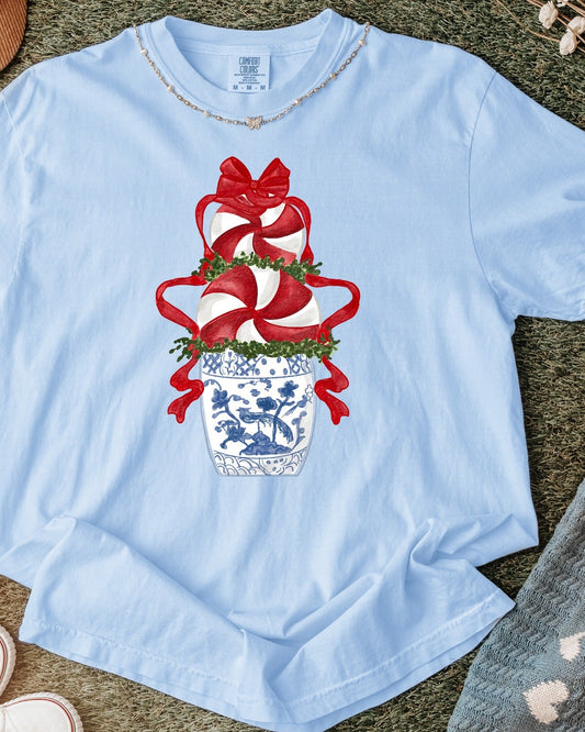 Chinoiserie Christmas Topiary Tee