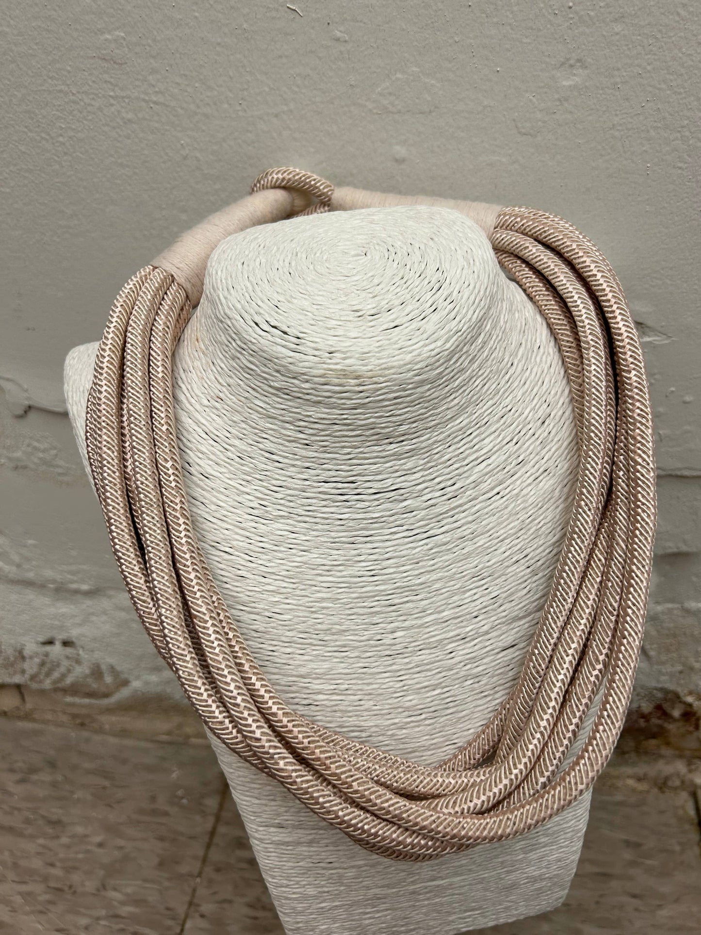 "Original" Slub 8-Strand Necklace (ecru)