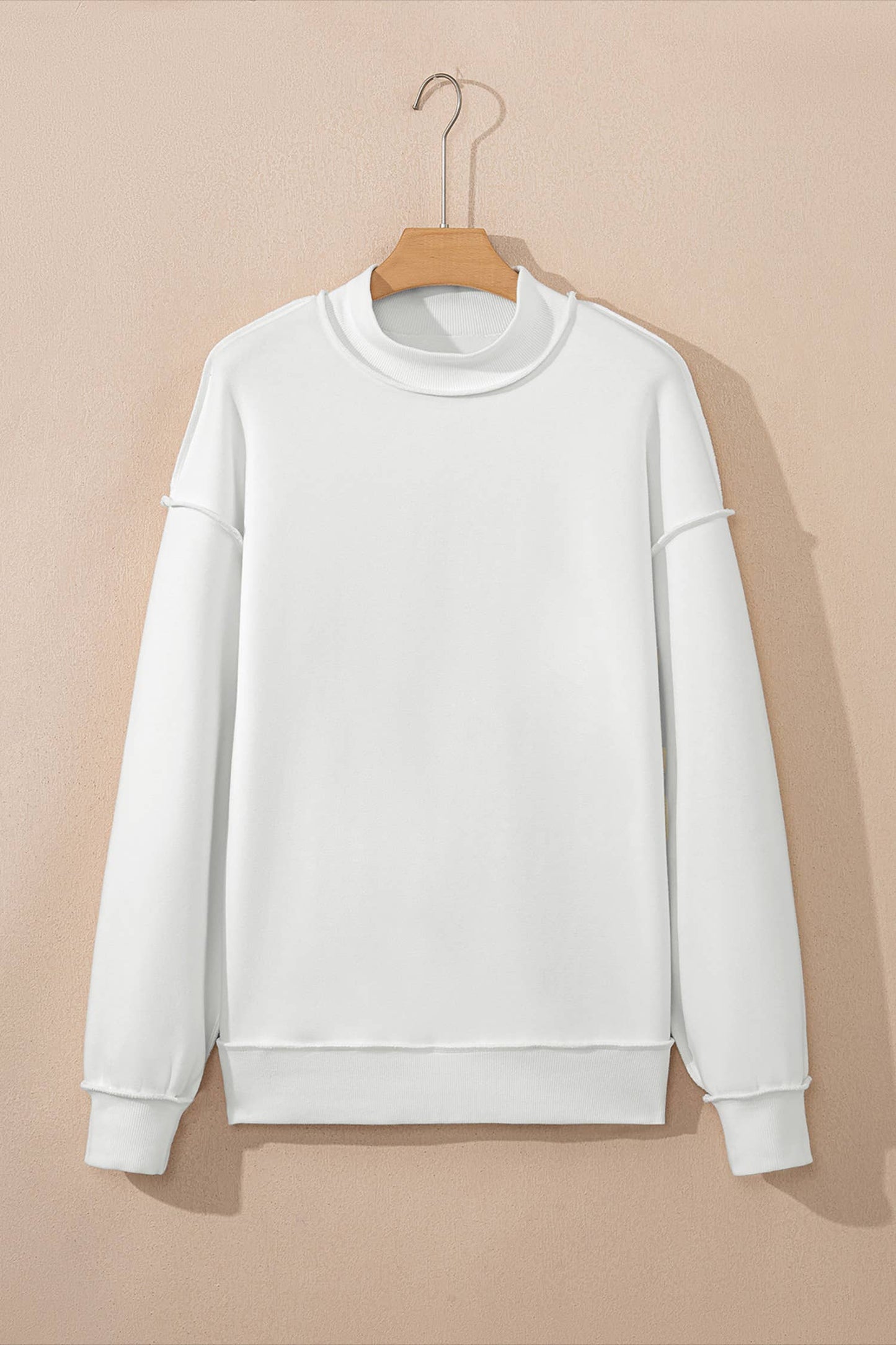 LAS Oversize Drop Shoulder Reversible Sweatshirt (S-XL): Light Grey / Missy / S