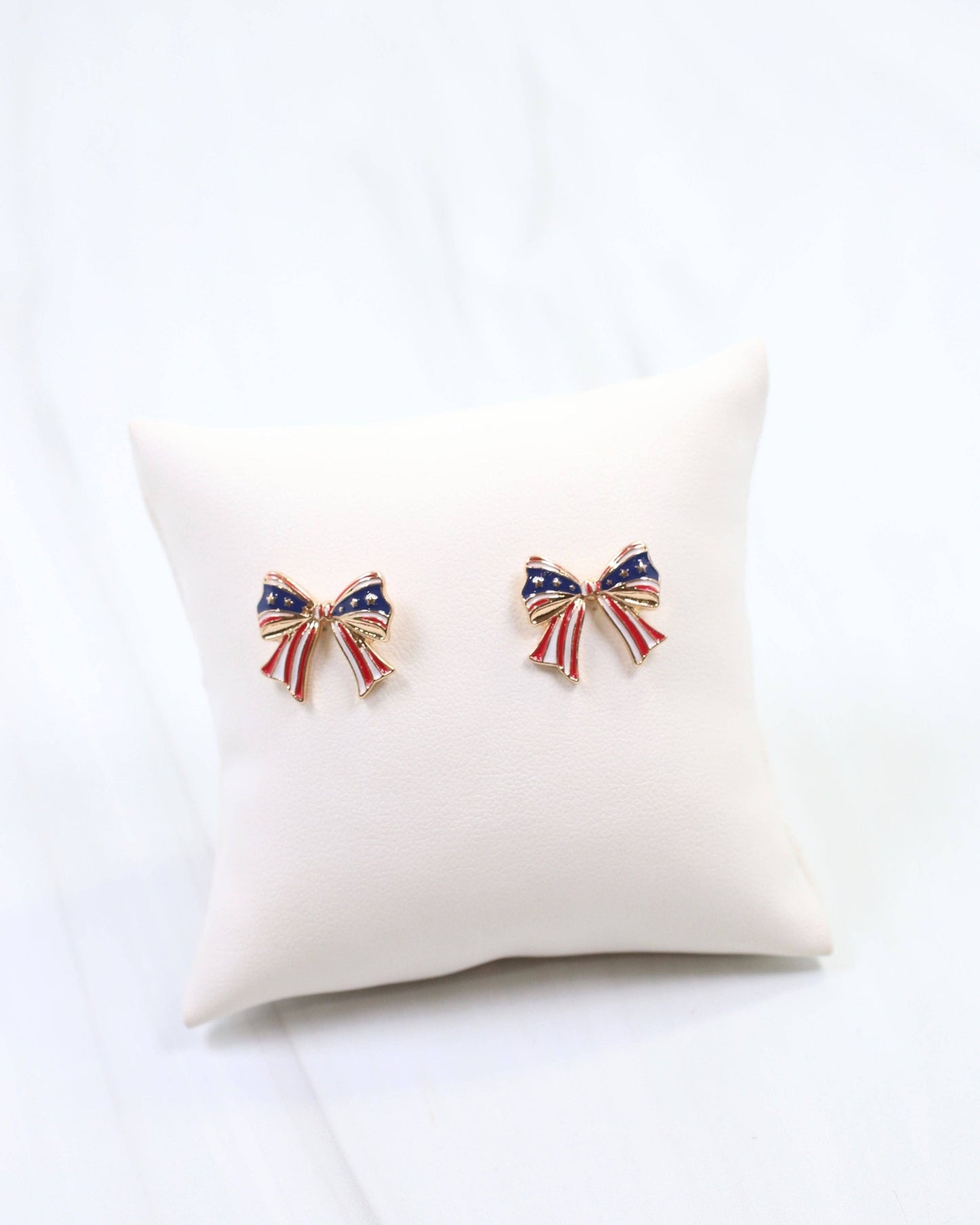 Heritage Bow Stud Earring Red Blue: Default