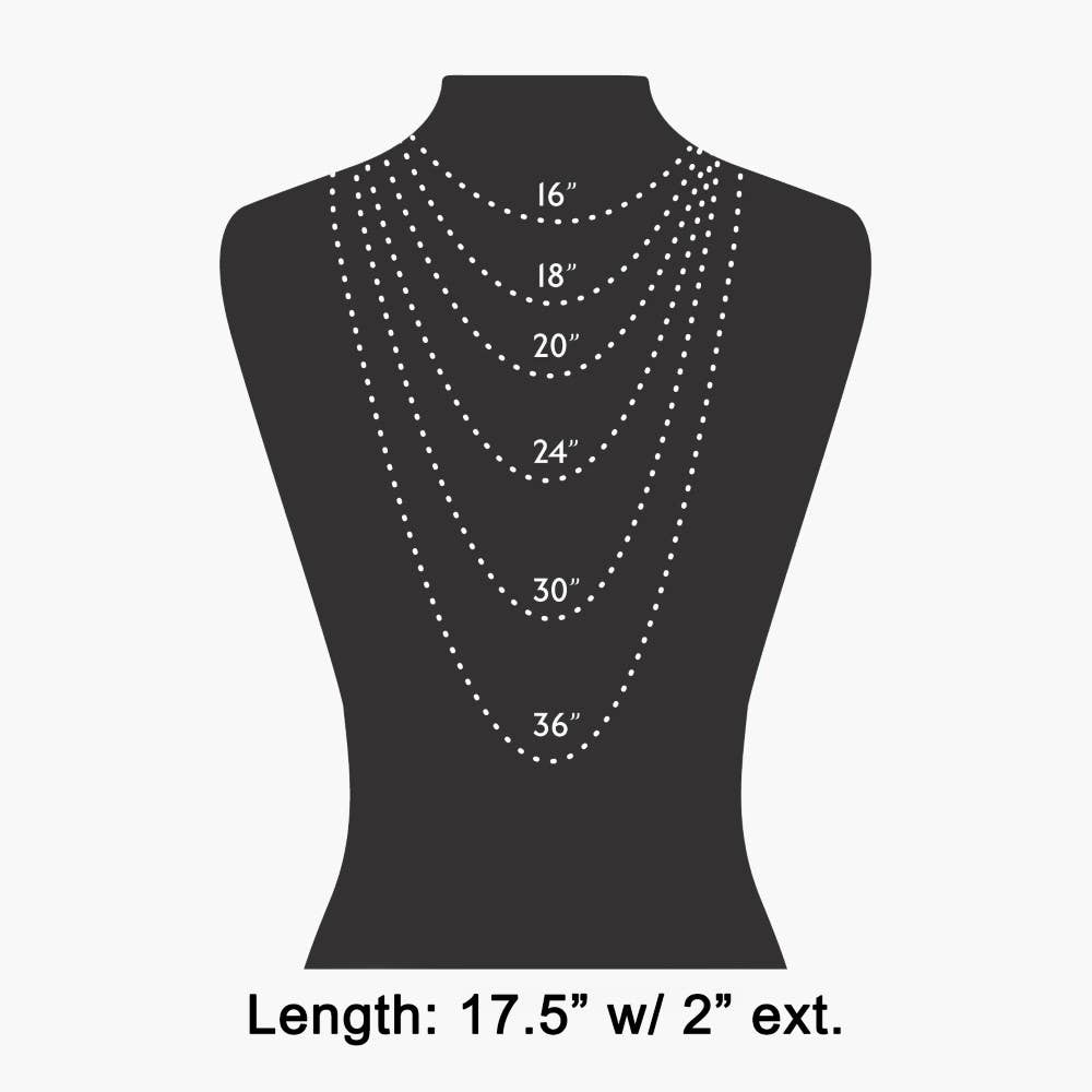 Chain Link Clover Stone Statement Necklace: PL