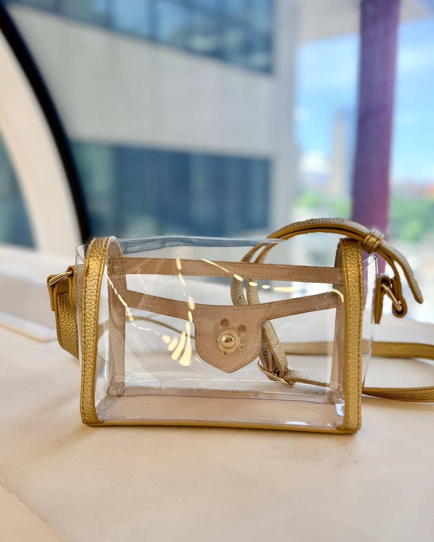 Anna Clear Bag Gold: Default