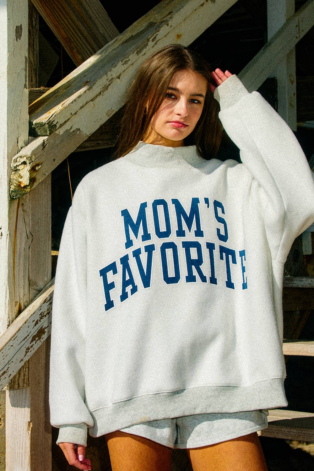 IT2594-FAVORITE | Reversible Mock-Neck Sweatshirt: HEATHER GREY / S/M-L/XL (3-3)