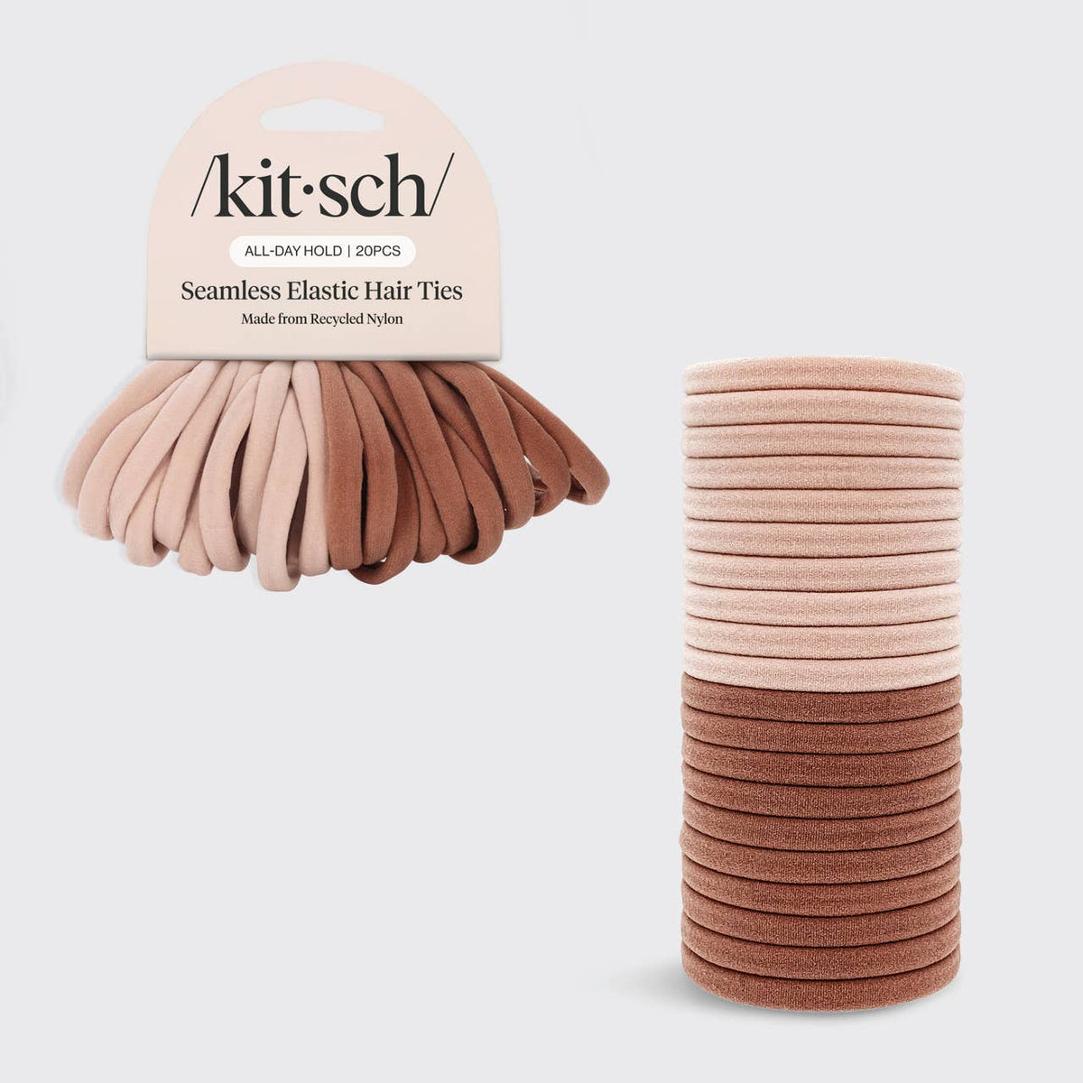 Eco-Friendly Nylon Elastics 20pc set - Blush
