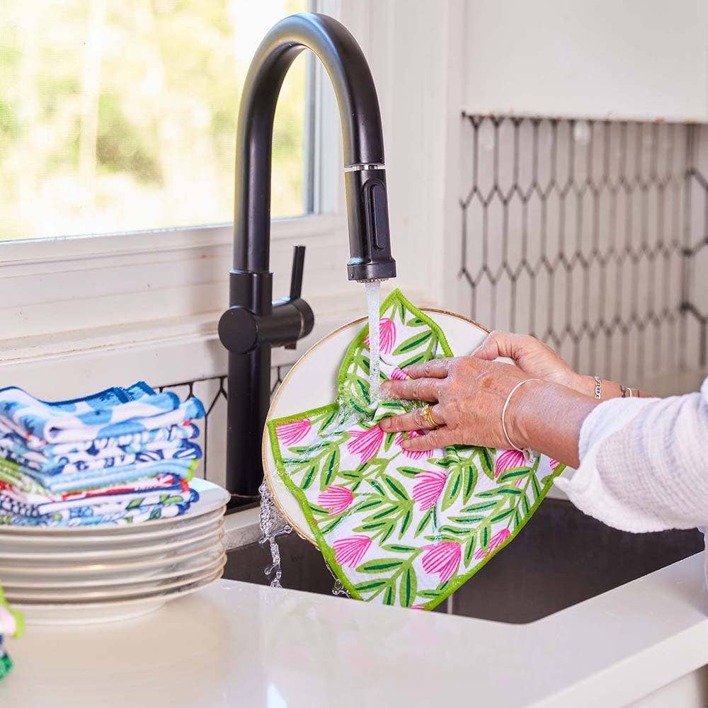 PINK PAPAVER Dish Cloths, Set of 3