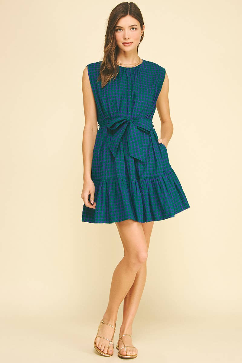 MULTI-COLOR POLKA DOT TIERED MINI DRESS - 6867DA: Pink / M