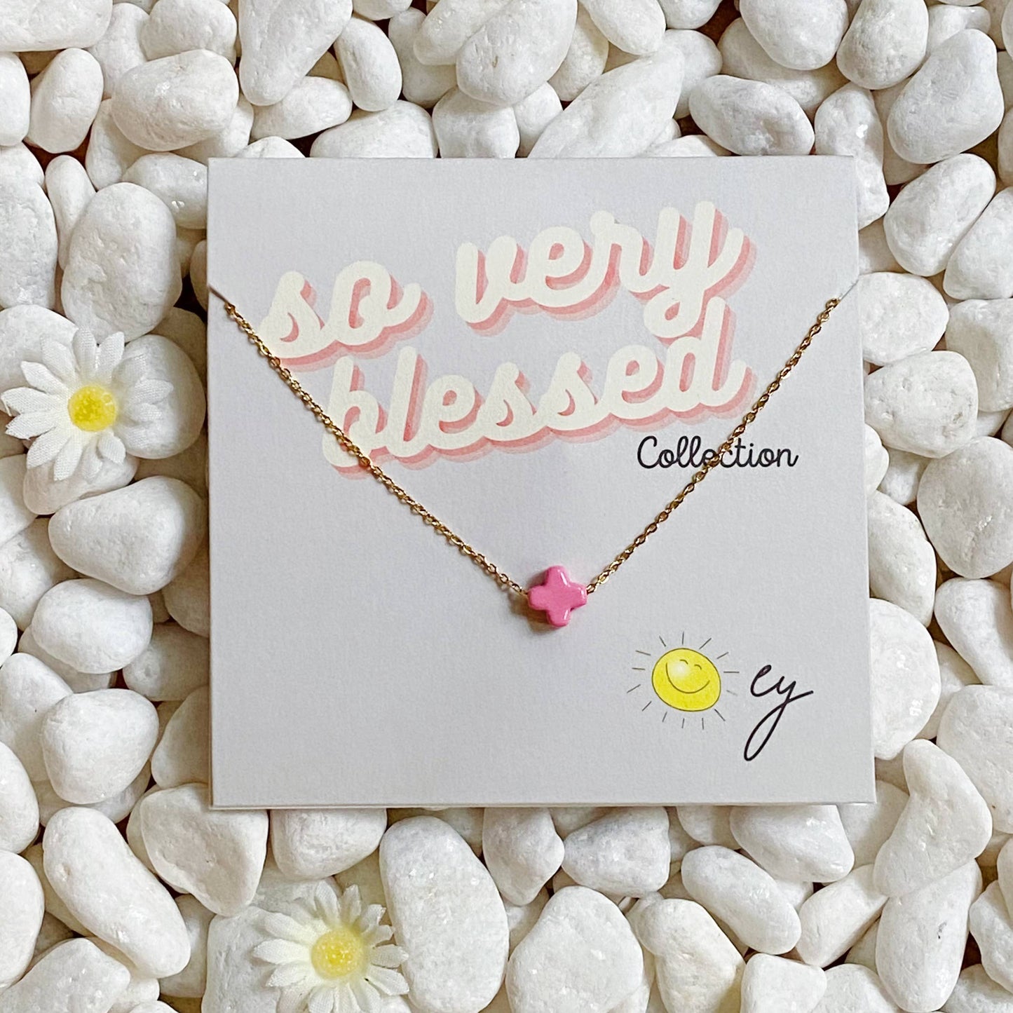 So Very Blessed Cross Necklace: Gold