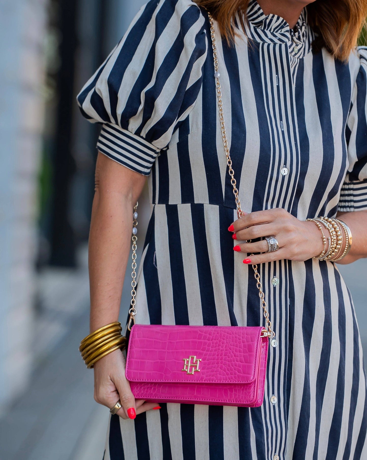 Brynleigh Clutch Crossbody Hot Pink EC: Default