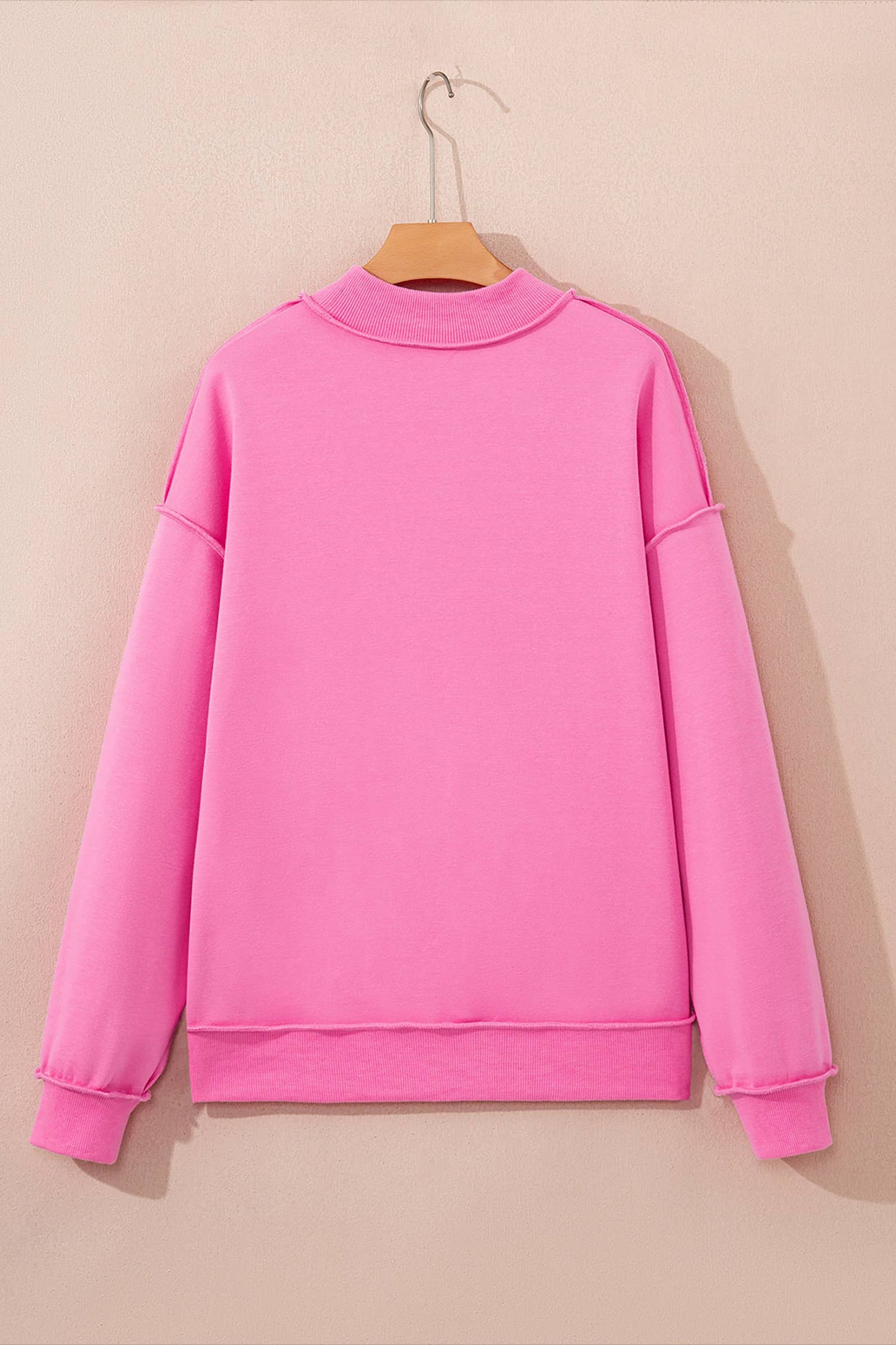 LAS Oversize Drop Shoulder Reversible Sweatshirt (S-XL): Light Grey / Missy / S