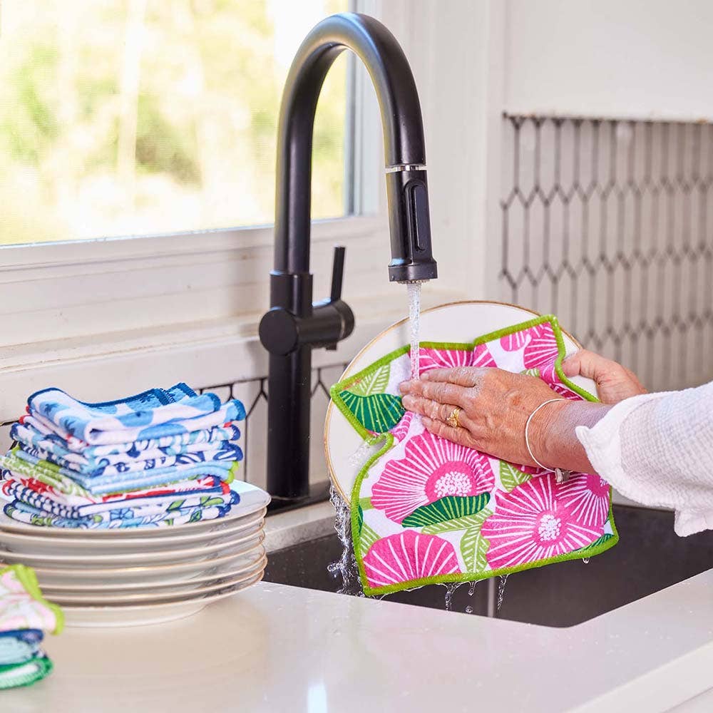 PINK PAPAVER Dish Cloths, Set of 3