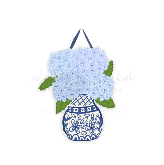 Blue Hydrangea Doorhanger