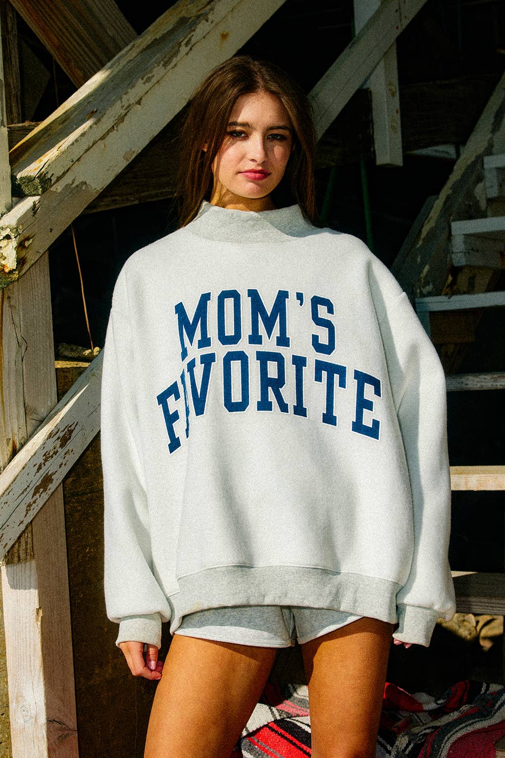 IT2594-FAVORITE | Reversible Mock-Neck Sweatshirt: HEATHER GREY / S/M-L/XL (3-3)