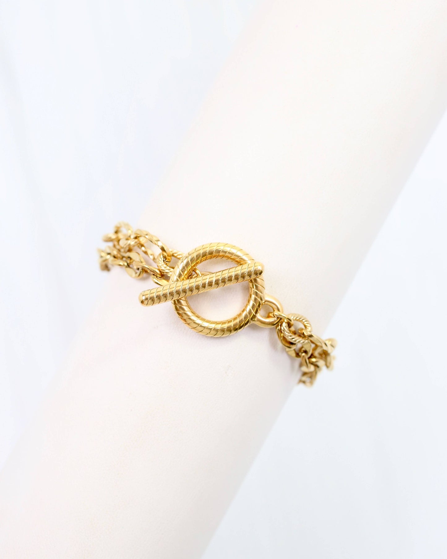 Kennon Double Strand Link Bracelet WP Gold: Default