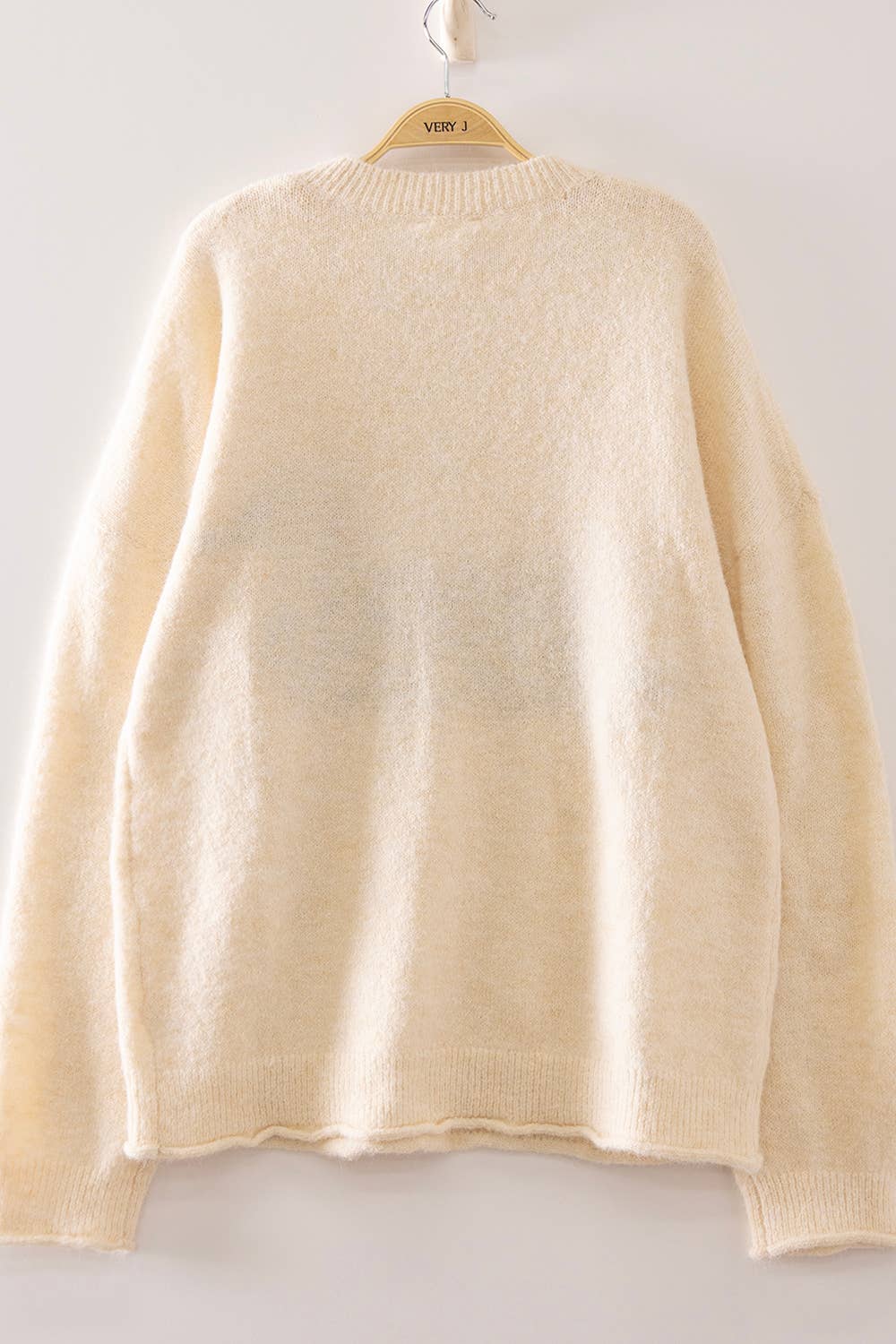 12W3683N-Cozy Mallard Sweater: MOCHA / S-M-L/2-2-2
