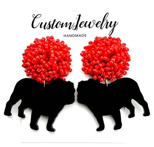 Bulldog Earrings