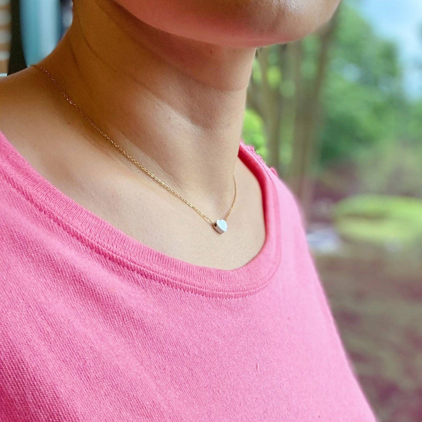 So Very Loved Heart Necklace: Gold