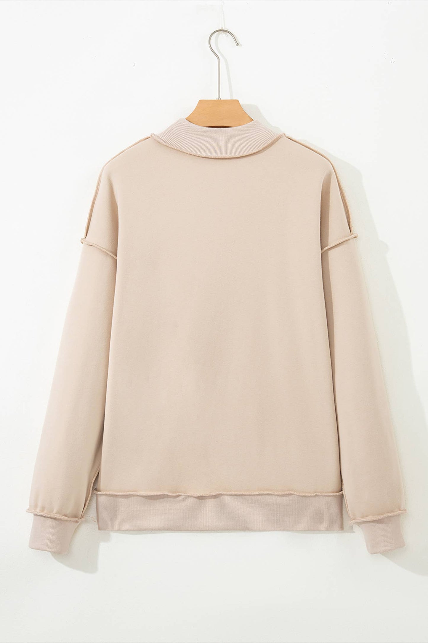 LAS Oversize Drop Shoulder Reversible Sweatshirt (S-XL): Light Grey / Missy / L