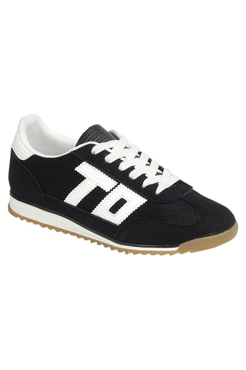 Women Lace up Sneaker Shoes FL-TOTO-51: BLUE WHITE / A18