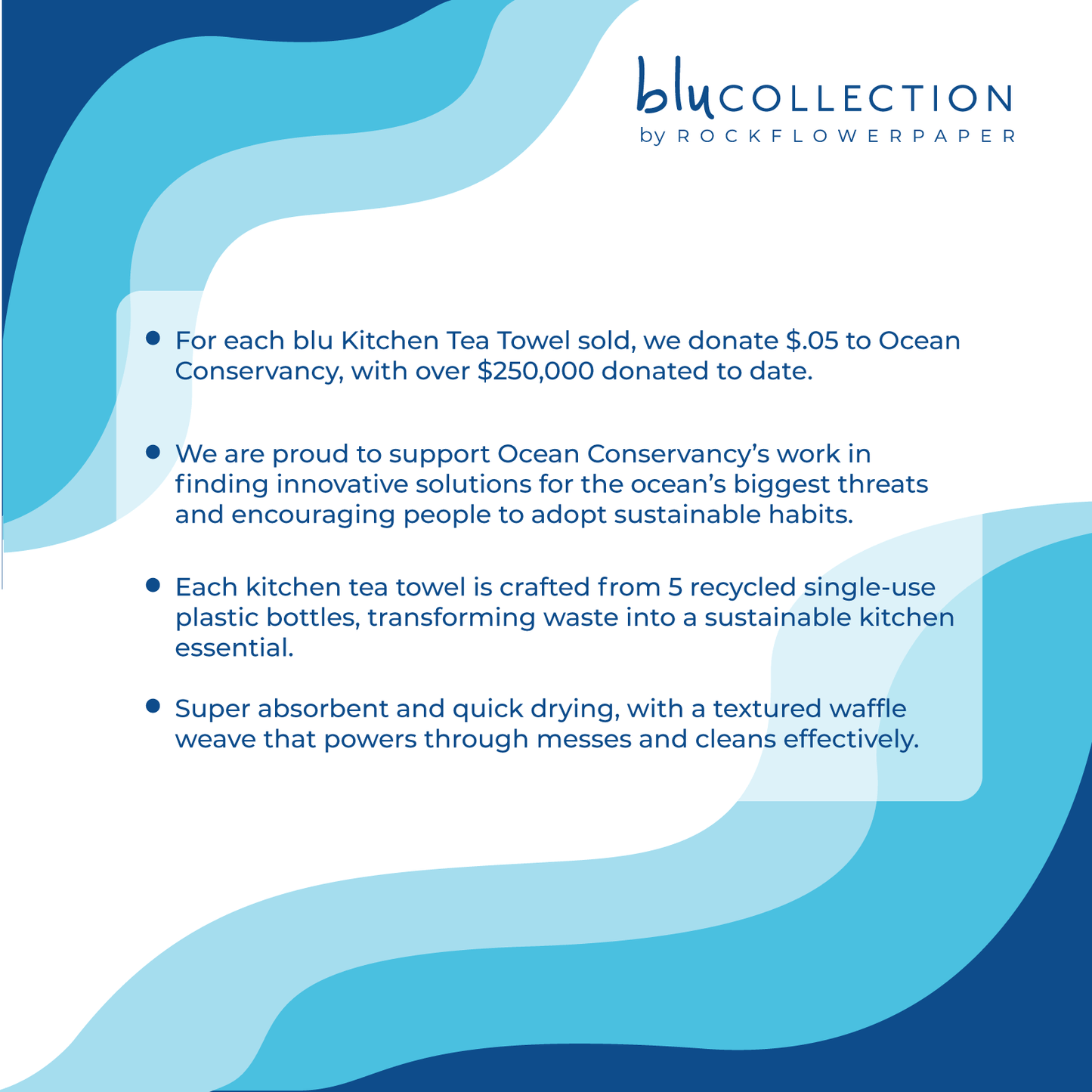 HYDRANGEA WHITE blu Kitchen Tea Towel