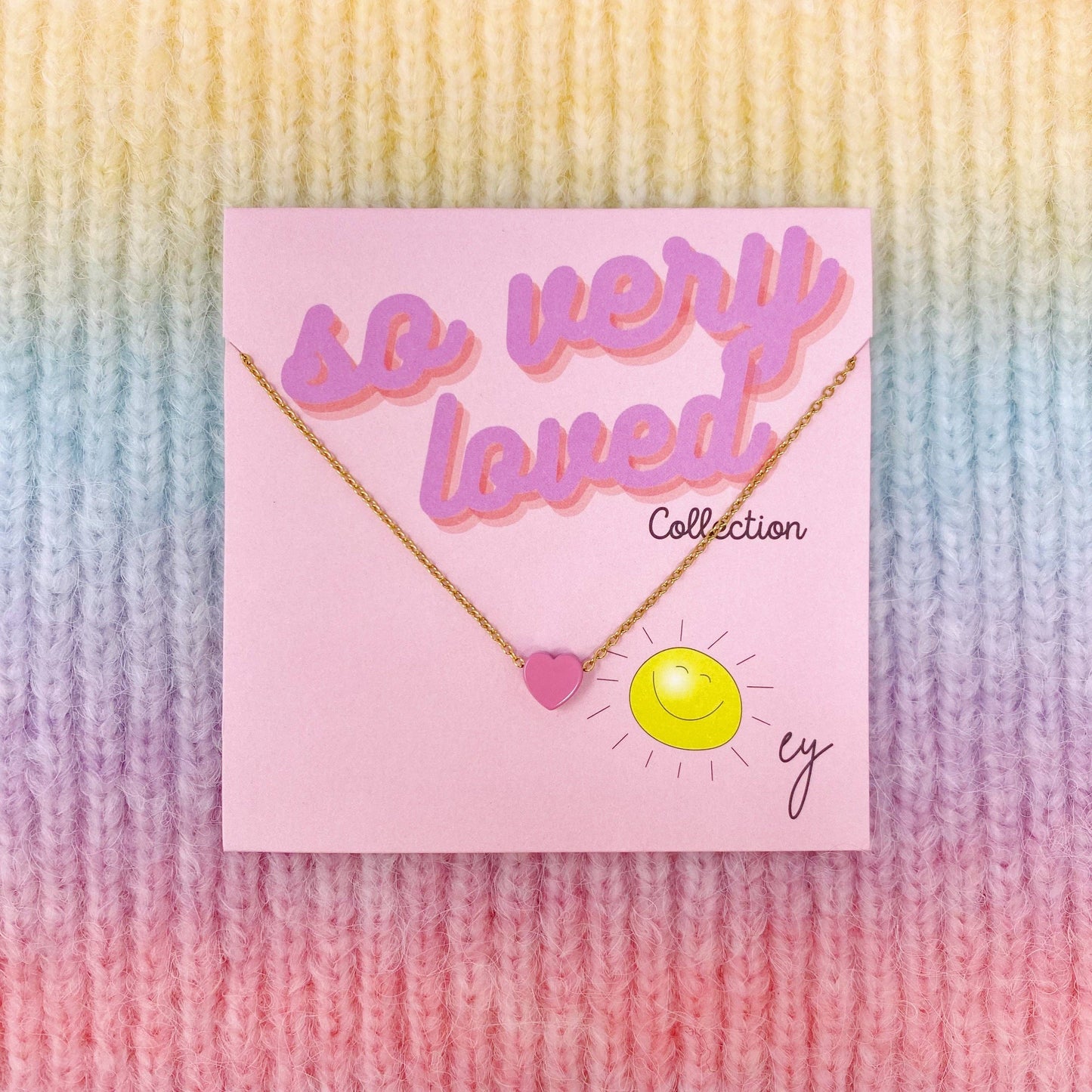 So Very Loved Heart Necklace: Gold
