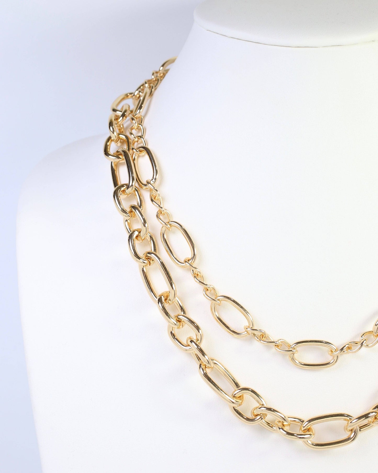 Glens Falls Layered Link Necklace Gold: Default