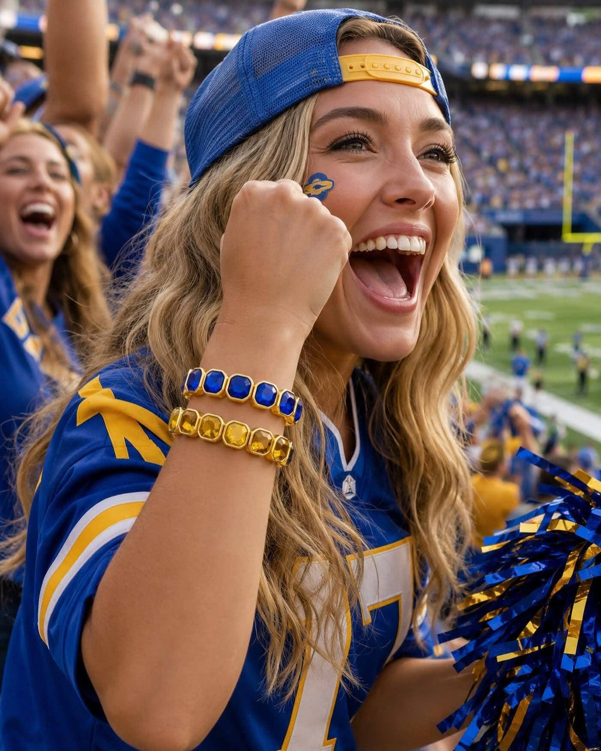 Colored Glam Bracelets: Yellow