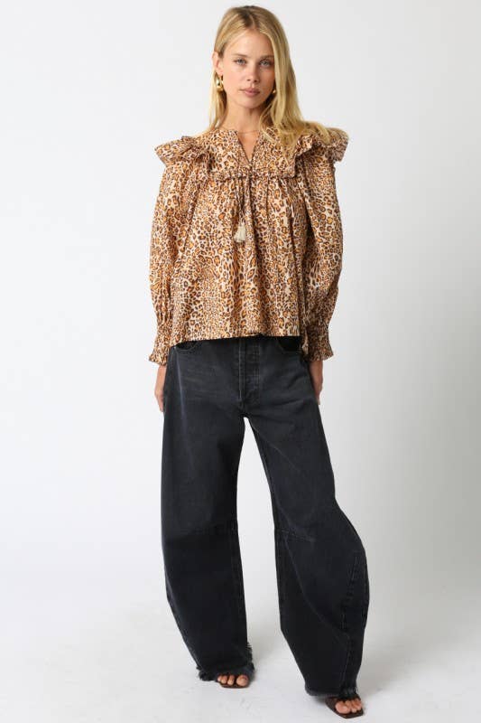 Elsa Leopard Shirt: Leopard / S