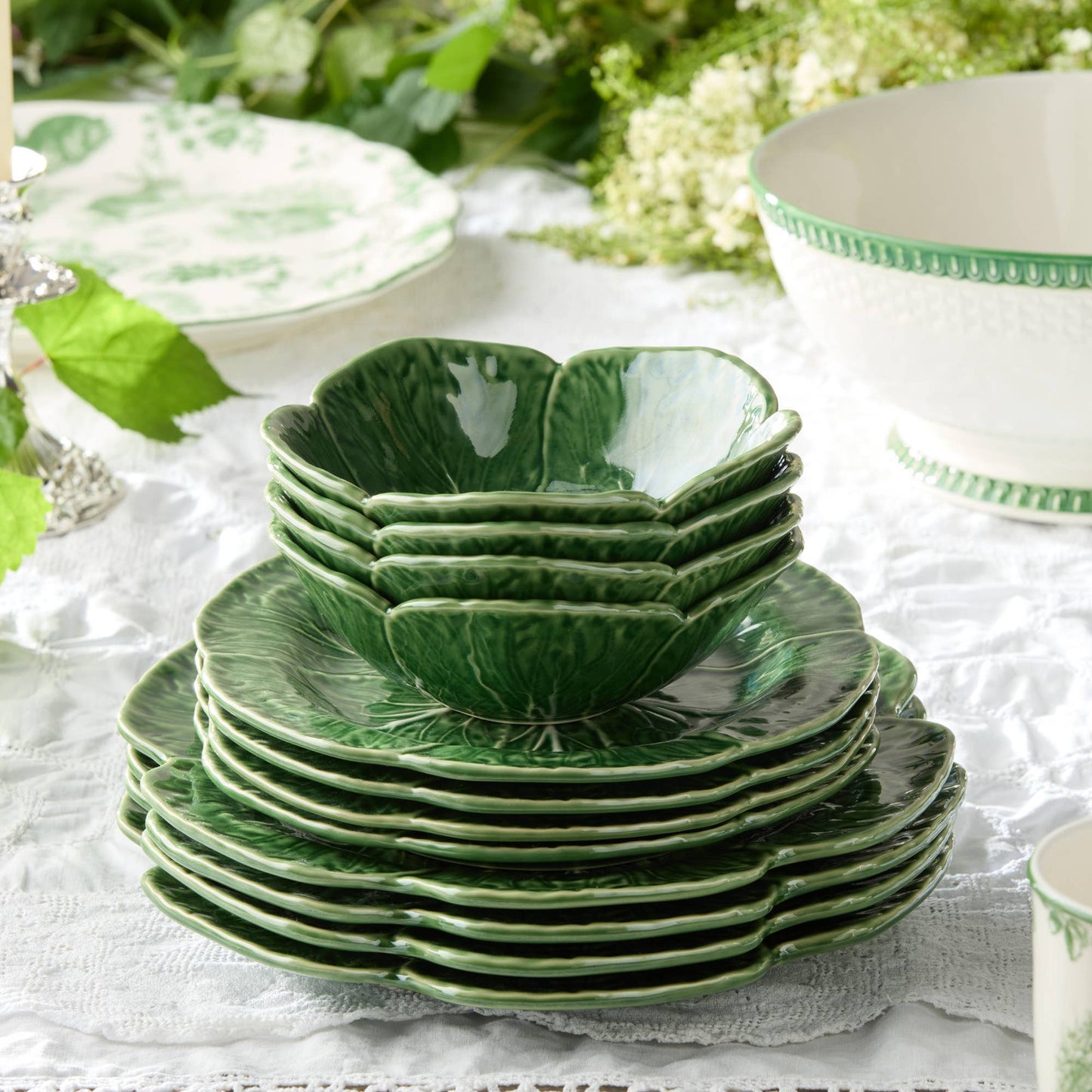 Le Jardin Cabbage 3-D Cereal Bowl 7x7x2.5 16 oz