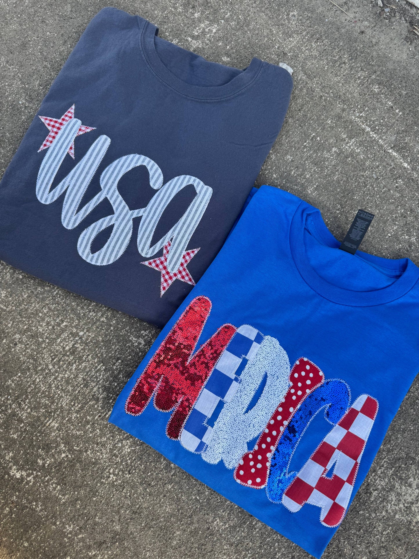 Denim USA Patriotic 4th of July Short Sleeve: Large
