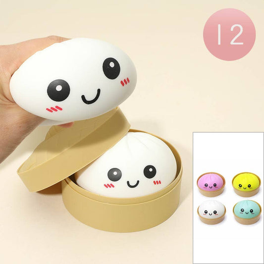 12PCS - Mystery Squishy Dumpling Stress Relief Squeeze Toy
