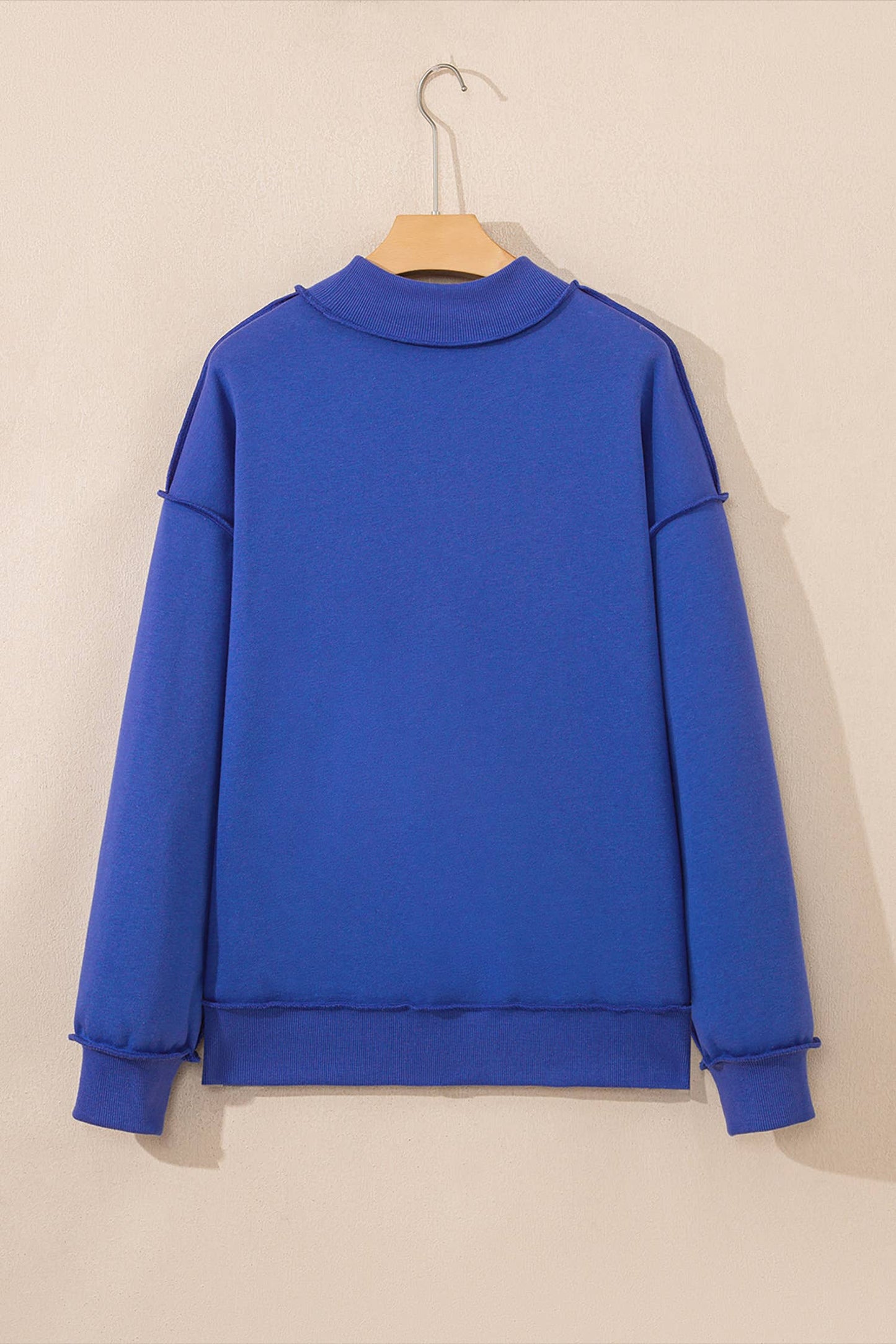 LAS Oversize Drop Shoulder Reversible Sweatshirt (S-XL): Light Grey / Missy / XL