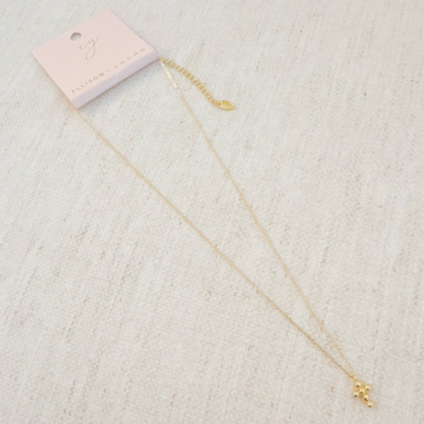 Mini Dot Cross Pendant Necklace