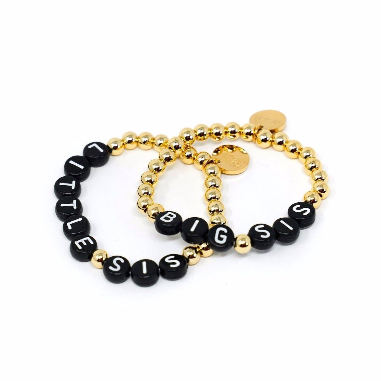 Customized Stretch Beaded Bracelets: Adult 7" White Beads