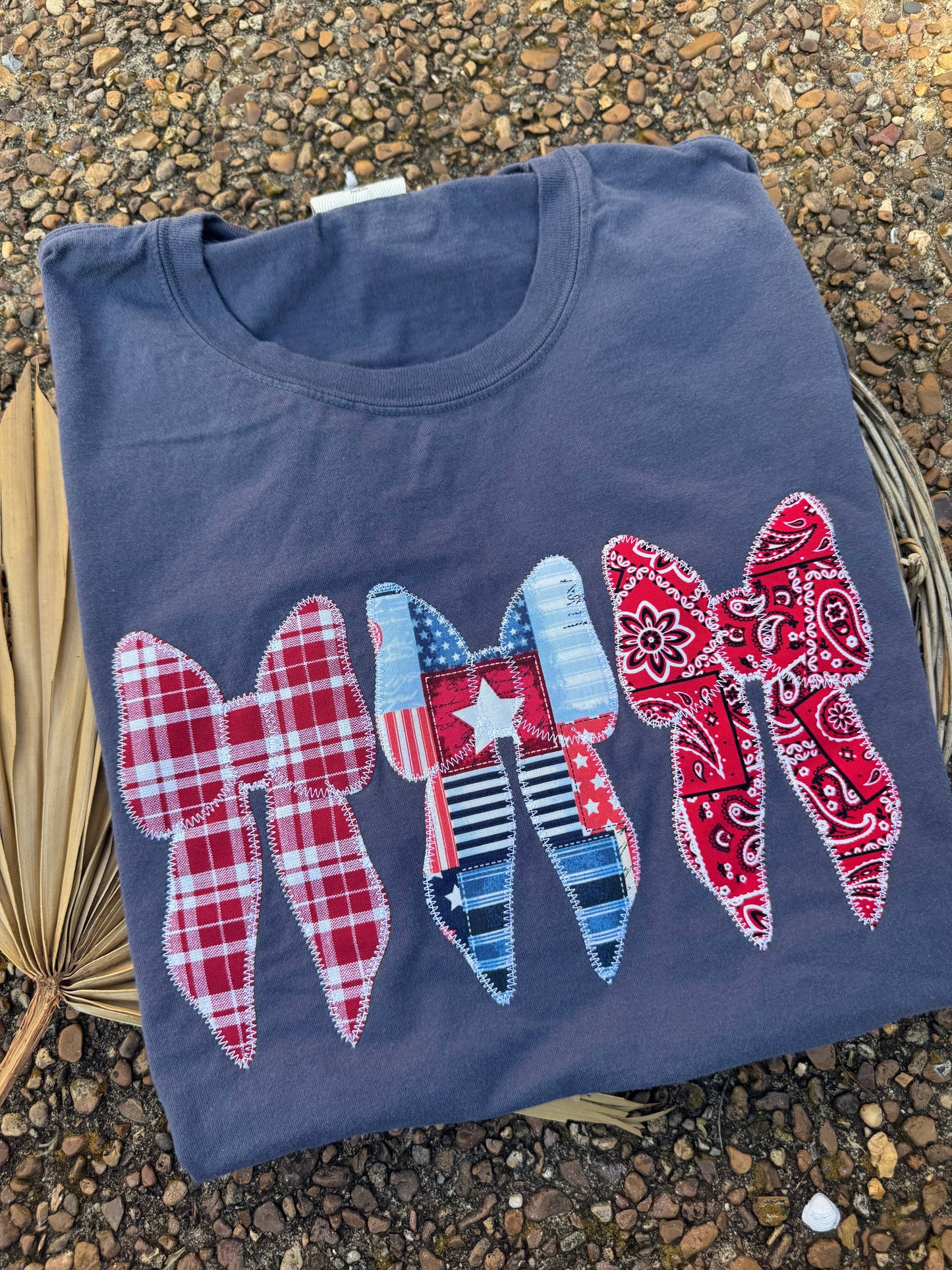 Patriotic Bow Coquette USA Short Sleeve: Medium
