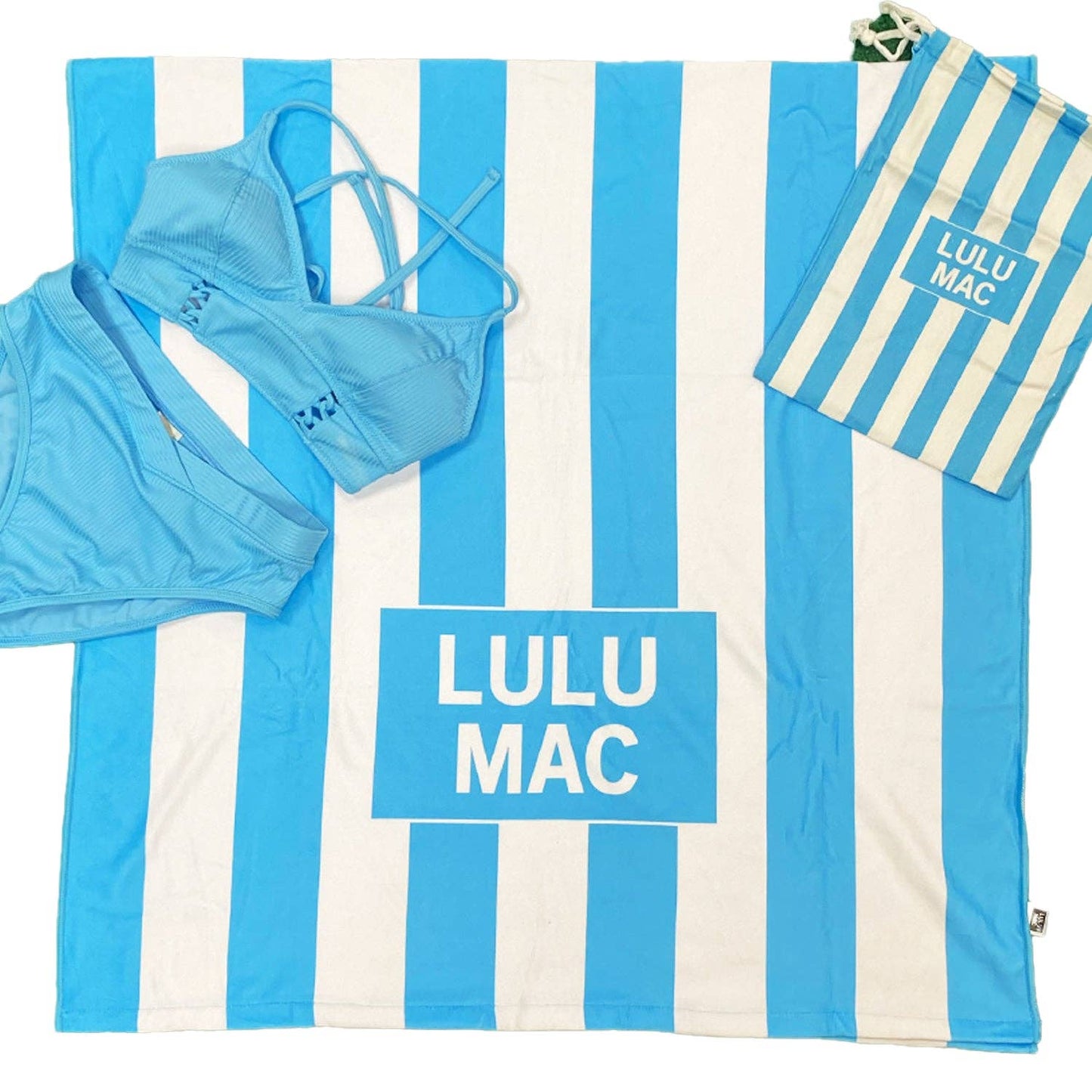 BT1413-Blue Darby Beach Towel