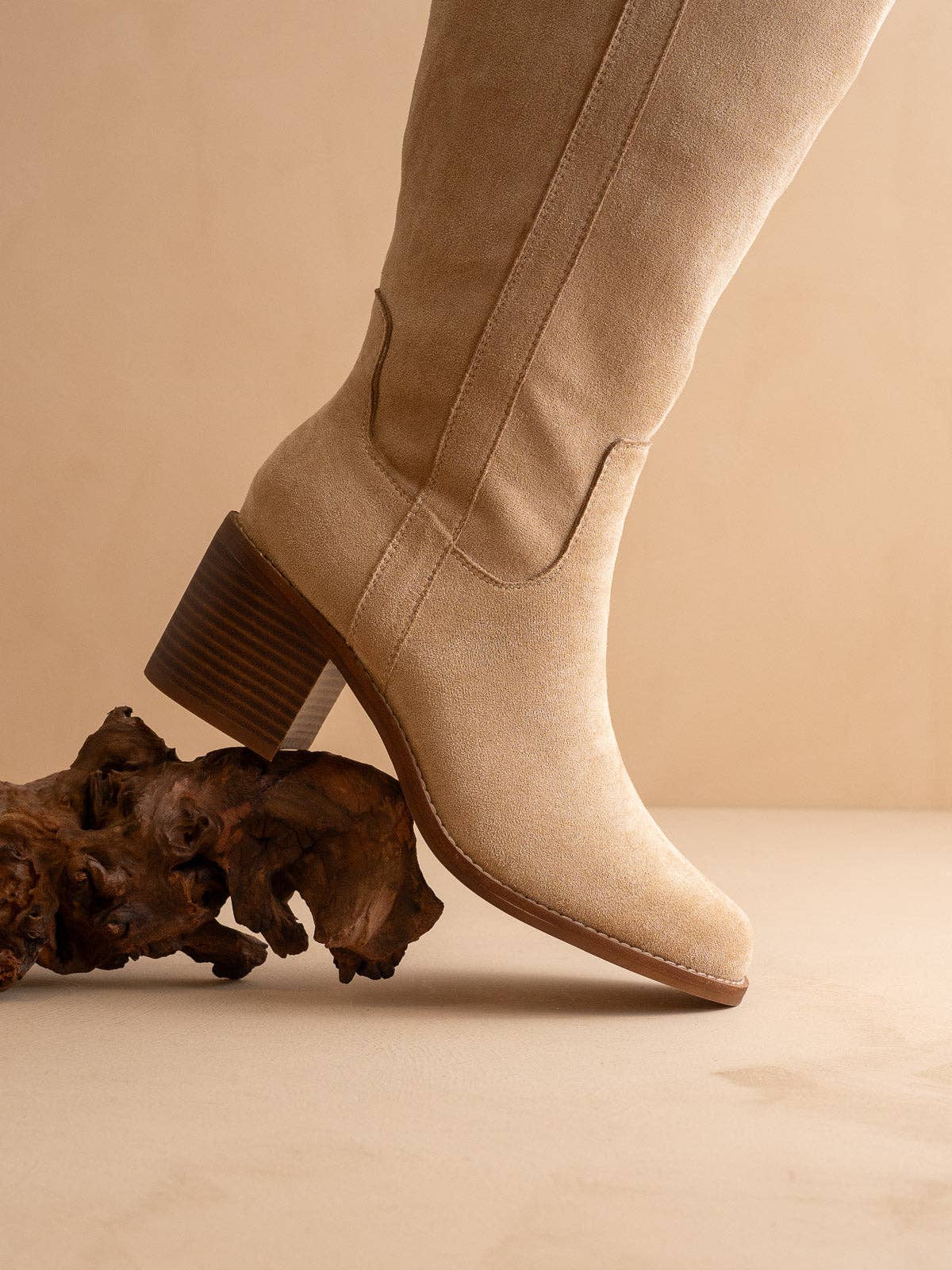 The Harriet | Almond Tall Riding Boot: ALMOND / 7.5