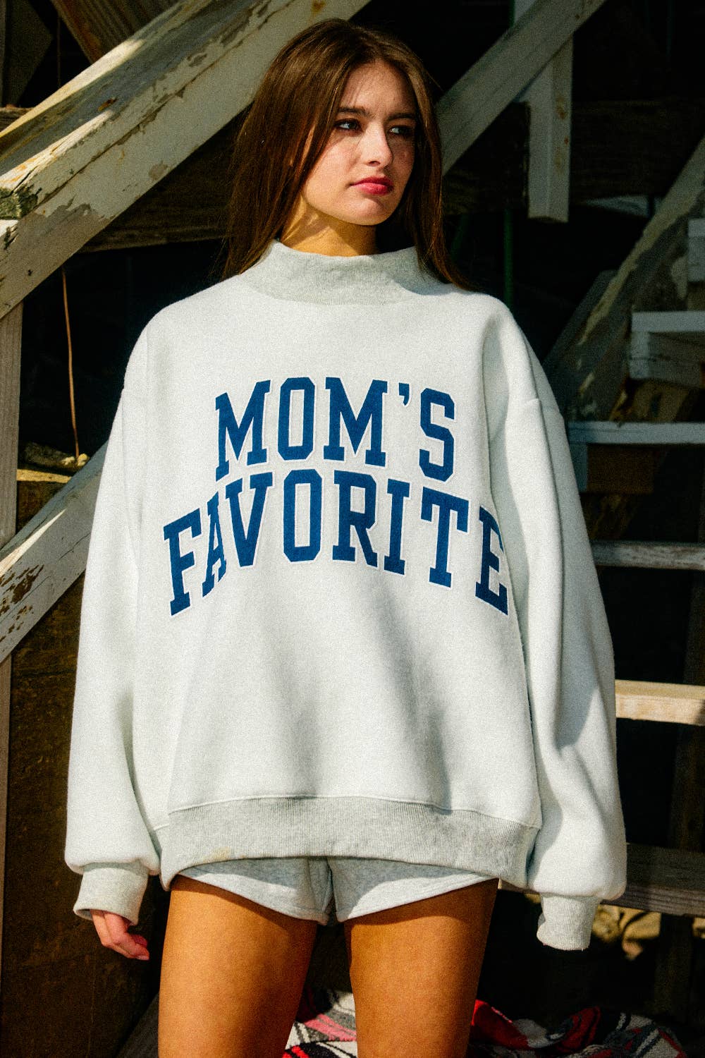IT2594-FAVORITE | Reversible Mock-Neck Sweatshirt: HEATHER GREY / S/M-L/XL (3-3)