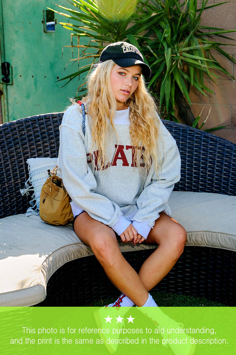 IT2594-GEORGIA 'GEORGIA & GA' Print Reversible Mockneck Swea: Heather grey / S/M-L/XL (3-3)