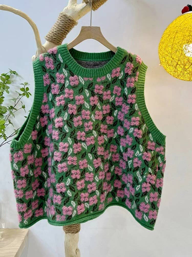 Knit Sweater Vest for Women: Beige / Missy / One Size