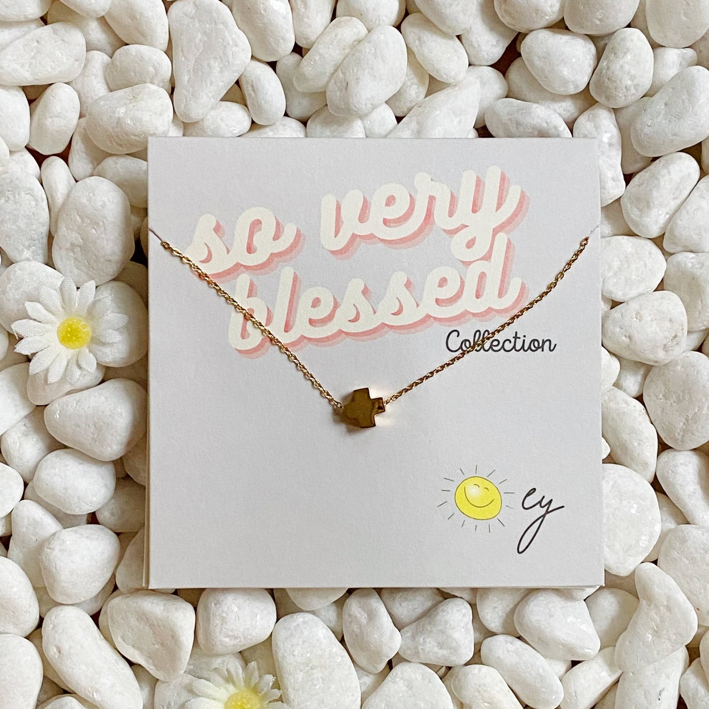 So Very Blessed Cross Necklace: Gold