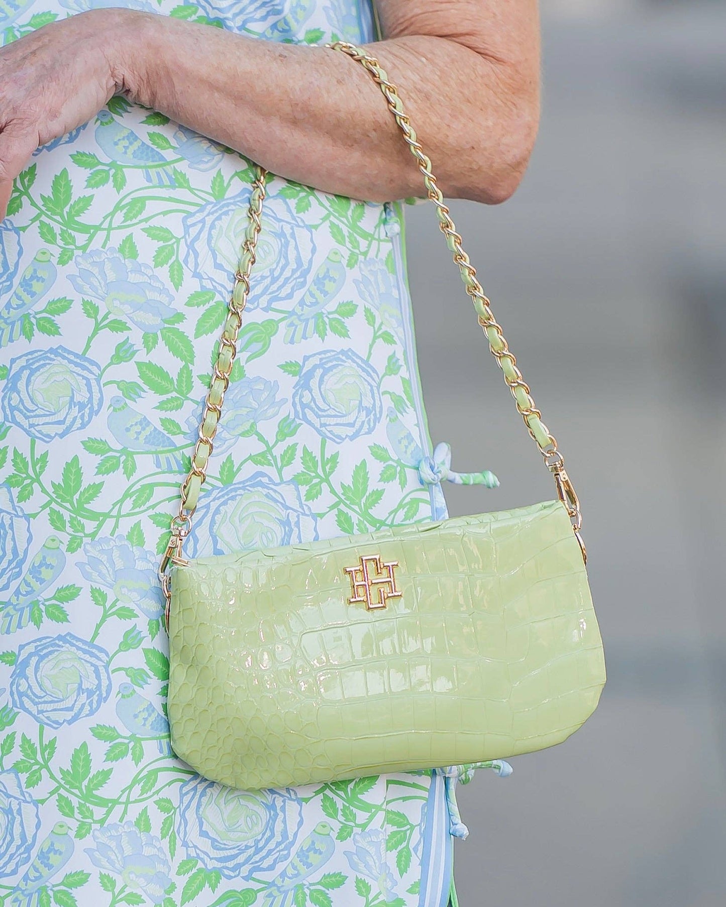 Livi Crossbody Lime Patent EC: Default