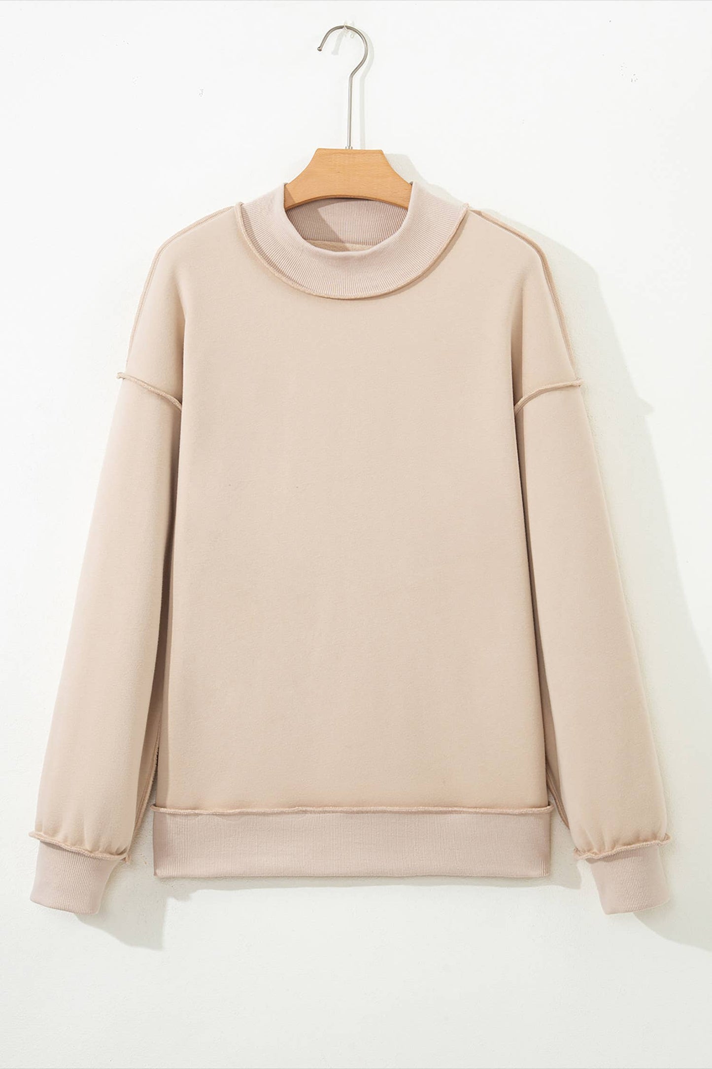 LAS Oversize Drop Shoulder Reversible Sweatshirt (S-XL): Light Grey / Missy / M
