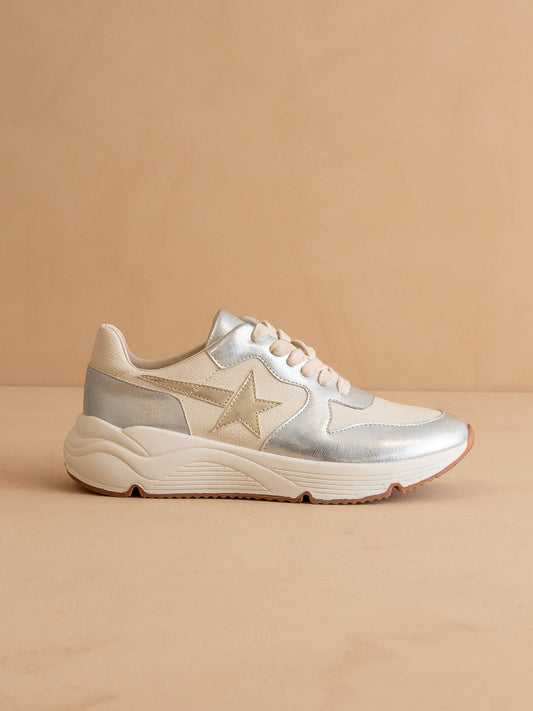 The Kaitlyn Silver | Shooting Star Sneaker: Silver / 8
