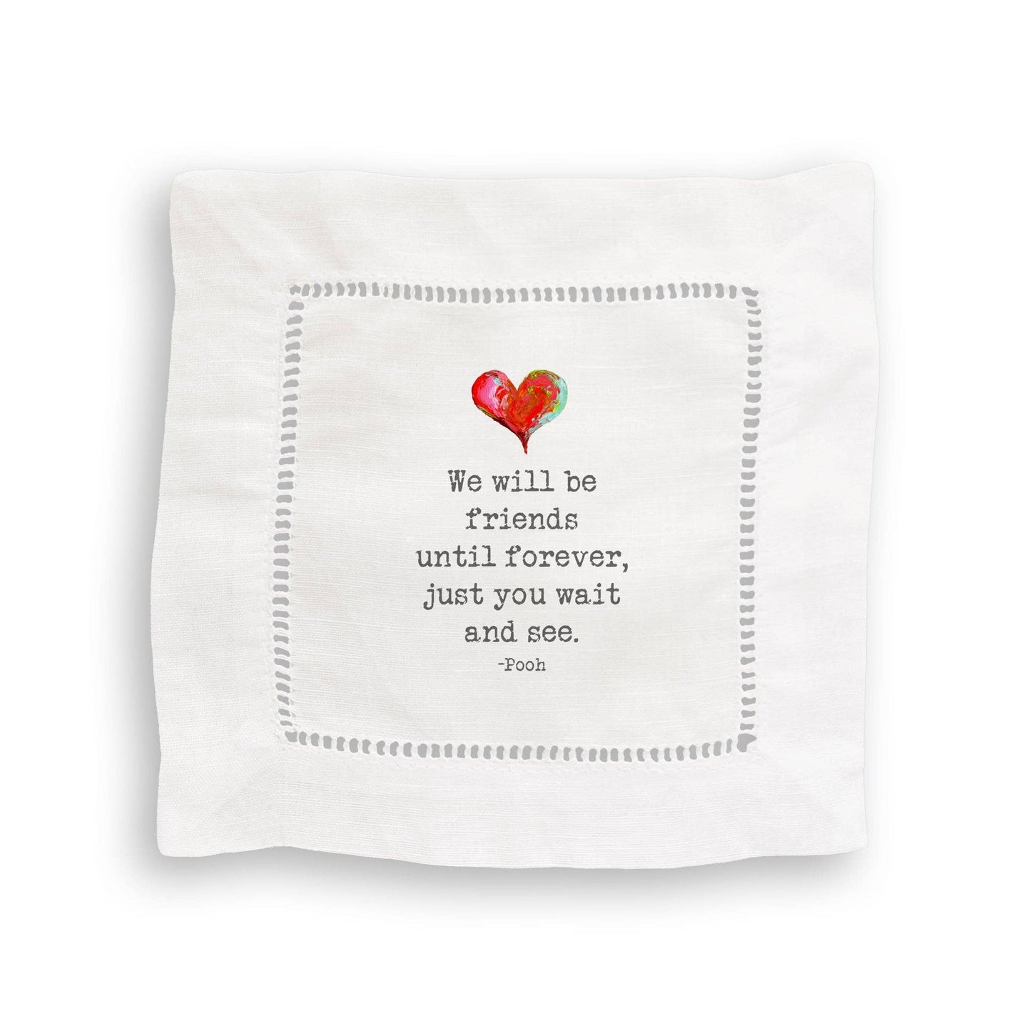 We Will Be Friends: Natural Guest Towel / -