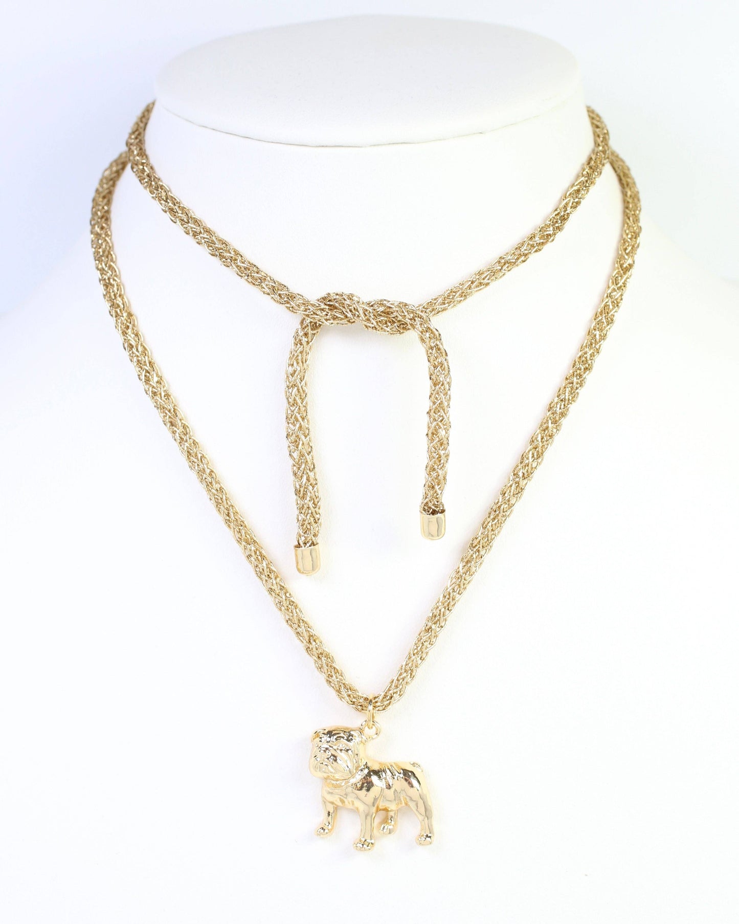 Corie Cord Necklace Standing Dog Gold: Default