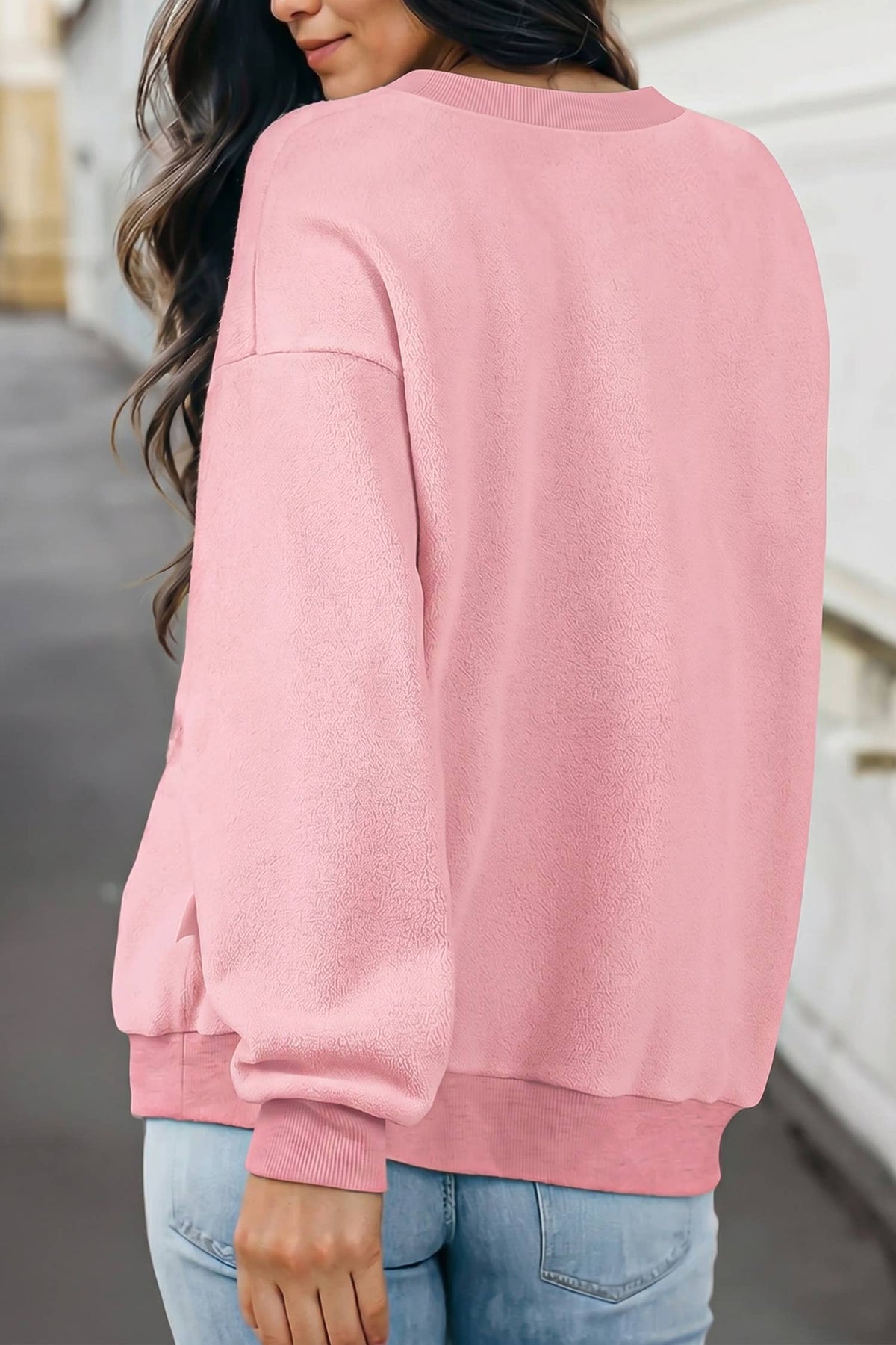 Reversible Oversized Mock Neck Sweatshirt | S-4X: Black / M