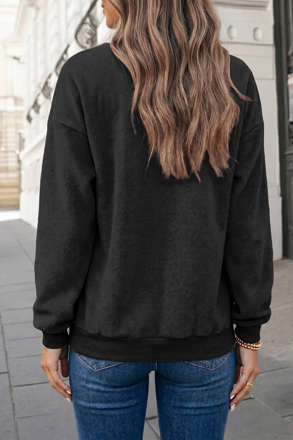 Reversible Oversized Mock Neck Sweatshirt | S-4X: Green / L
