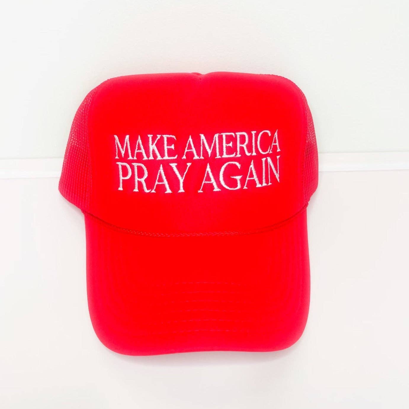 Make America Pray Again Trucker Hat: Bright Pink